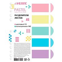 Разделитель листов пластик. А5 deVENTE "Pastel" 3051306 цветовой (5шт.)