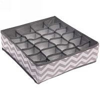 Кофр-органайзер д/хранения "Рона" 834-279 пыльно-серый,24отд.,32*32*10см