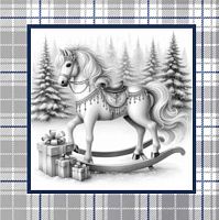 Салфетка бум. НГ Bouquet Символ года 2026 "Скатерть лошадь на серебре" 25438 3-х сл. (20шт) 33*33см