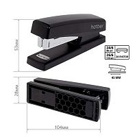 Степлер №24/6, 26/6 20л. ХАТ "Matrix" DS_085954 чёрный,пластик,к/к