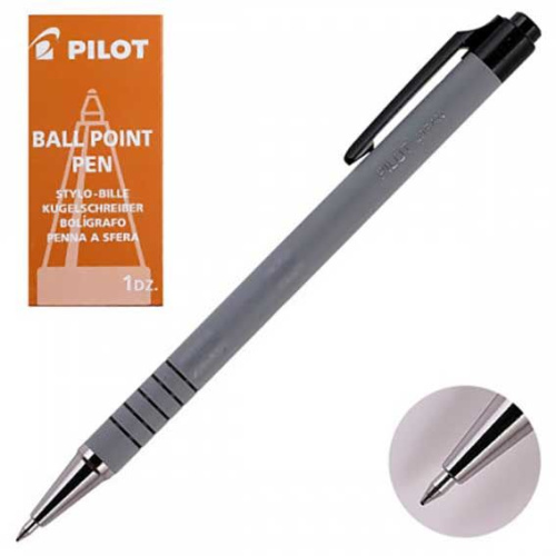 Ручка авт. масл. шар. PILOT BPRK-10M-GY синяя,серый корп.