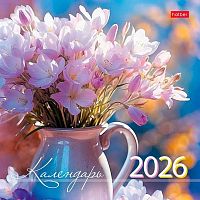 Календарь настенный 2026г. ХАТ Мини-Стандарт "Грация цветов" 34717 мел.,12л.,21,6*21,6,на скобе