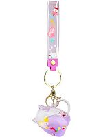 Брелок Миленд "Единорожка" Т-7472 фиолетовый ,5,5*6*4,5см