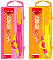 Циркуль MAPED "Neon Study" 199100 цинк.,эргон. головк.,карандаш,пластик/уп.