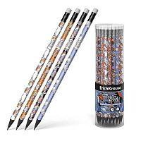 Карандаш ч/гр. с ласт. EK "Tulips" HB 55265 трехгран.,тубус