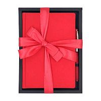 Набор подар. (ежедневник н/д А5 BV кож.зам."Velvet" красный+ручка ) 3-115/10-2