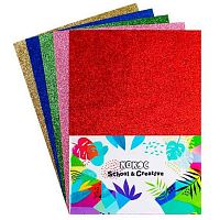 Бумага цв. с блёст. А4  5л. 5цв. КОКОС 183730 в пакете