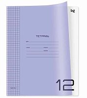 Тетрадь 12л. (клетка) BG пластик.обл. "UniTone. Neon. Сиреневая" 08898