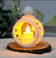 Сувенир с подсветкой НГ "Горящая свеча" 700-0639 белый,8,5*12см