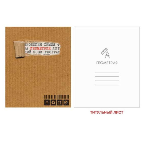 Тетрадь предм. 48л. ЭКСМО "Style kraft-Геометрия" ТТ2Л486925 справ.мат.,мел.карт.(клетка)