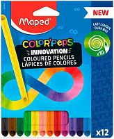 Карандаши 12цв. MAPED "Color'Peps Infinity" 861600 треуг.,ударопр.гриф.,к/к