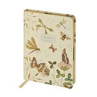 Ежедневник н/д А5 120л. BV кож.зам. "Fauna. Бабочки" 3-744/15 тв.обл.,зол.срез,беж.бум.,лин.