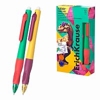 Ручка гелевая авт. "Пиши-Стирай" EK Kiddy Matic&Grip Dino Art 63696 синяя,0,5мм