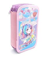 Пенал 3отд. 190*105 ПЧЕЛКА ПО-110 "Анимемания" больш.,ткан.торец