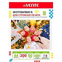 Фотобумага deVENTE А4 200г/м2 глянцевая односторонняя  50л. (2042504)