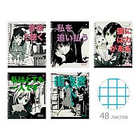 Тетрадь 48л. (клетка) АЛЬТ спираль "Manga anime. City" 7-48-1251 мел.карт.,глянц.лам.,асс.