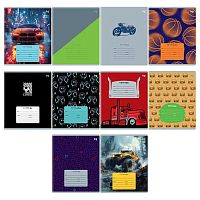 Тетрадь 12л. (клетка) BG "Mix-10. Мальчики" 06119 асс.