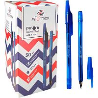 Ручка масл. шар. ATTOMEX 5073644 синяя,0,7мм,п/прозр.тонир.корп.,рифл.грип.