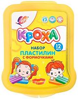 Пластилин 12цв.,180гр. ЛУЧ "Кроха" 35С 2312-08 мягкий,формочки,со стеком