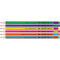 Карандаш ч/гр. с ласт. deVENTE "Bombax" 5030312 HB,2мм,трёхгран.,заточ.,неон.корп.,асс.