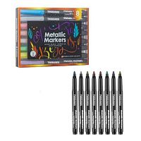 Маркеры худож.  8цв. TWOHANDS "Metallic" 19608 на водной основе1,0мм