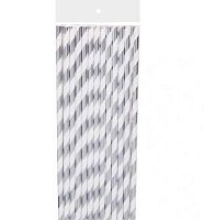 Трубочка д/коктейля "Праздник" 130-716 серебро,6*195мм,(25шт.)