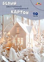 Картон белый мелов. двухстор. А4 10л. АППЛИКА "Сказочный домик" С0686-03