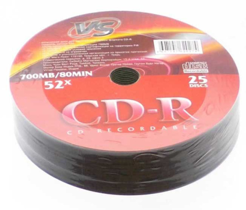 Диск CD-R VC 52х 80мин.  25шт. Shrink