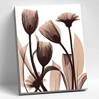 Картина по номерам Котеин "Монохромные тюльпаны" 40*50см HR0762 (8цв.)