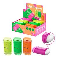 Точилка-ластик 1отв. EK JOY "Neon" 60075 пластик.,асс.