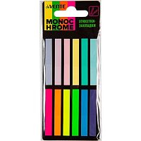 Набор самокл. этикеток-закладок deVENTE 45*6мм,12*20л. 2011465 пластик.,п/пр.неон 8цв.+пастел.8цв.