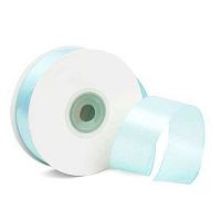 Лента 2,5см*22,85м атласная голубая Микрос ч17998