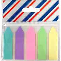 Набор самокл. этикеток-закладок ATTOMEX 45*12мм 5цв.пастел.*20л. 2011464 п/прозр.,пластик