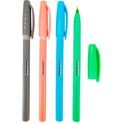 Ручка масл. шар. deVENTE "Triolino Pastel" 5073465 синяя,игольч.,0,7мм,ультрагл.письмо,каучук.держ.