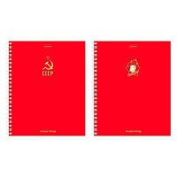 Тетрадь 80л. (клетка) ХАТ спираль "Красная тетрадь" выб.лак,асс.