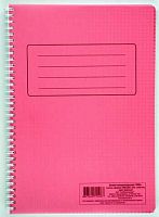 СБ Книга канцелярская (100л. клетка) пластик красн. спир.