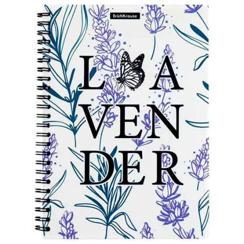 Тетрадь 80л. (клетка) EK пластик.обл. спираль "Lavender" 58329