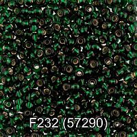Бисер GAMMA круглый 6 10/0 2,3мм 5гр. 1-й сорт F232 тёмно-зелёный ( 57290 )