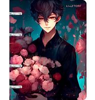 Тетрадь на кольцах 100л. (клетка) ЭКСМО "Романтик" ТКП1005386 пластик.обл.