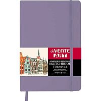 Скетчбук А5  80л. deVENTE тв.обл. "Art" 2134409 сиреневый,кож.зам.,крем.бум.140 г/м2