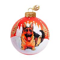 Шар КОЛОМЕЕВ "Овчарка" КУ-80-244146 стекло, 8см,подар.уп.