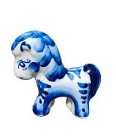Фигурка ручная роспись Символ года 2026 Лошадка "Малыш" БП-00003965 керамика,кобальт