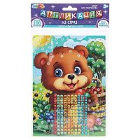 Аппликация из страз MULTIART "Медвежонок" GEMPACK-123499 15*21см