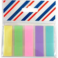 Набор самокл. этикеток-закладок ATTOMEX 45*12мм 5цв.пастел.*20л. 2011463 п/прозр.,пластик