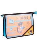 Папка д/труда А4 Проф-Пресс "Домашний робот" ПТР-9629 2отд.,на молн.,пластик