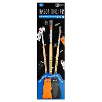 Набор кистей  3шт. ФЕНИКС (нейлон кр.№1,3,5) "Арт-братва" 66067 дерев.ручка