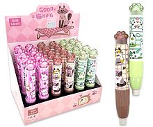 Ластик INTELLIGENT LANTU "Котики" DL-409 выдвижной,110*20мм,пластик.корпус,асс.