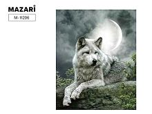 Мозаика алмазная MAZARI "Одинокий волк" M-11206 40*50см,полн.выкл.,к/к
