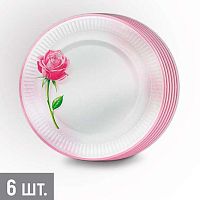 Тарелка бум. "Нежность" 18см (6шт) 30001563