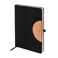 Ежедневник н/д А5 136л. BV кож.зам. "Bosforo" 3-690/02 чёрный,софт-тач,лин.,дерев.эл.,беж.бум.
